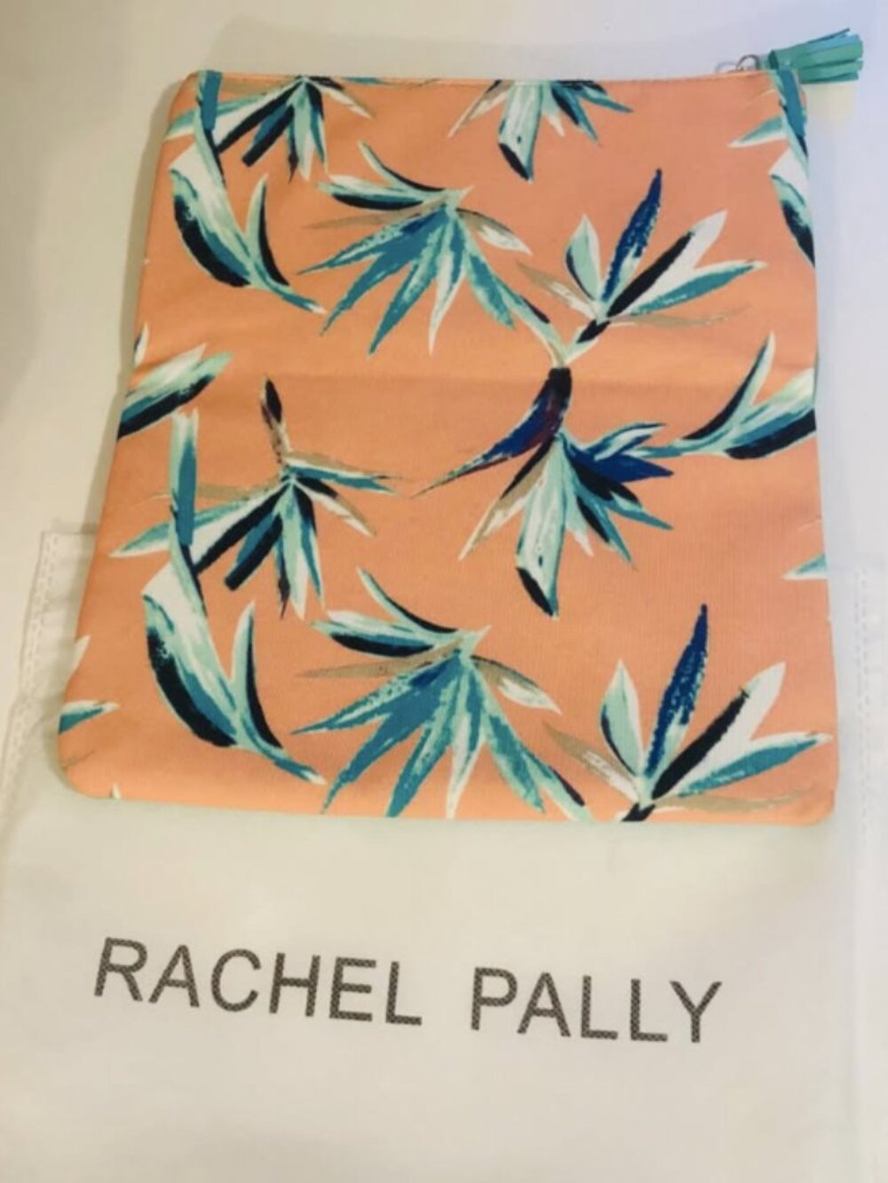 Rachel Pally Reversible Foldover Clutch in Seafoam & Tropical Bird of Paradise